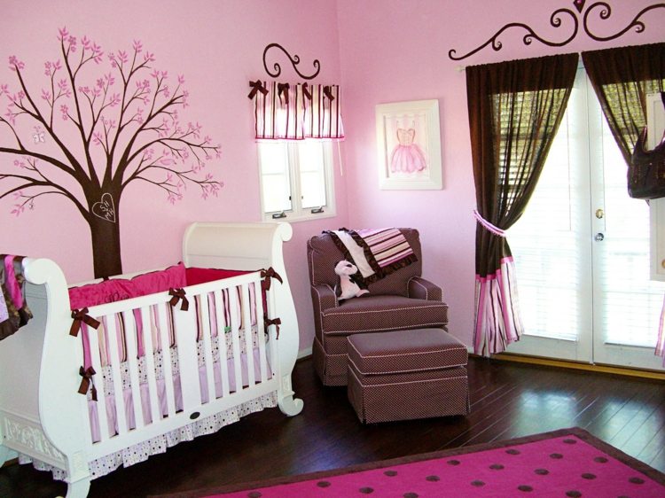 décoration chambre bébé rose chocolat