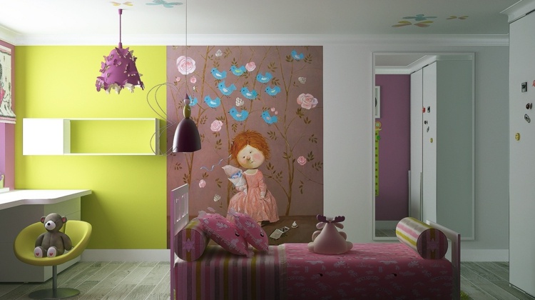 décoration chambre bébé fille contemporaine