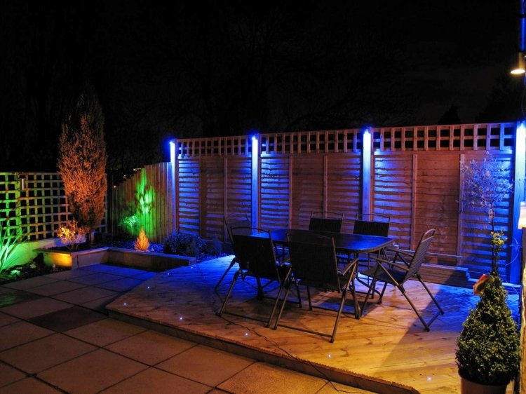 eclairage jardin LED idee deco