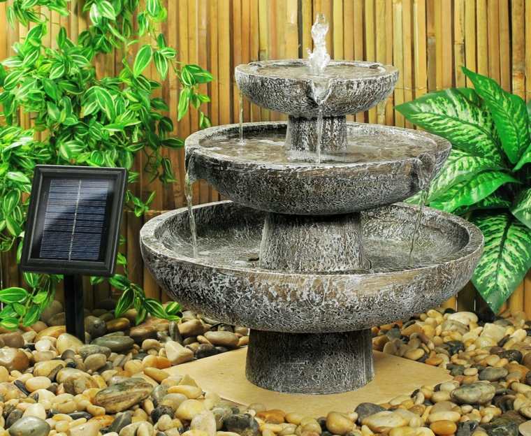 cascade solaire jardin fontaine de jardin pierre