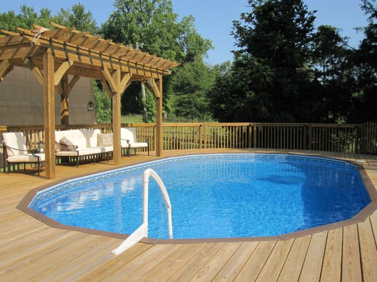 idee amenagement terrasse bois piscine