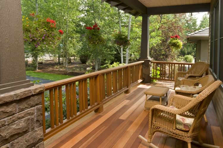 idée aménagement extérieur veranda bois