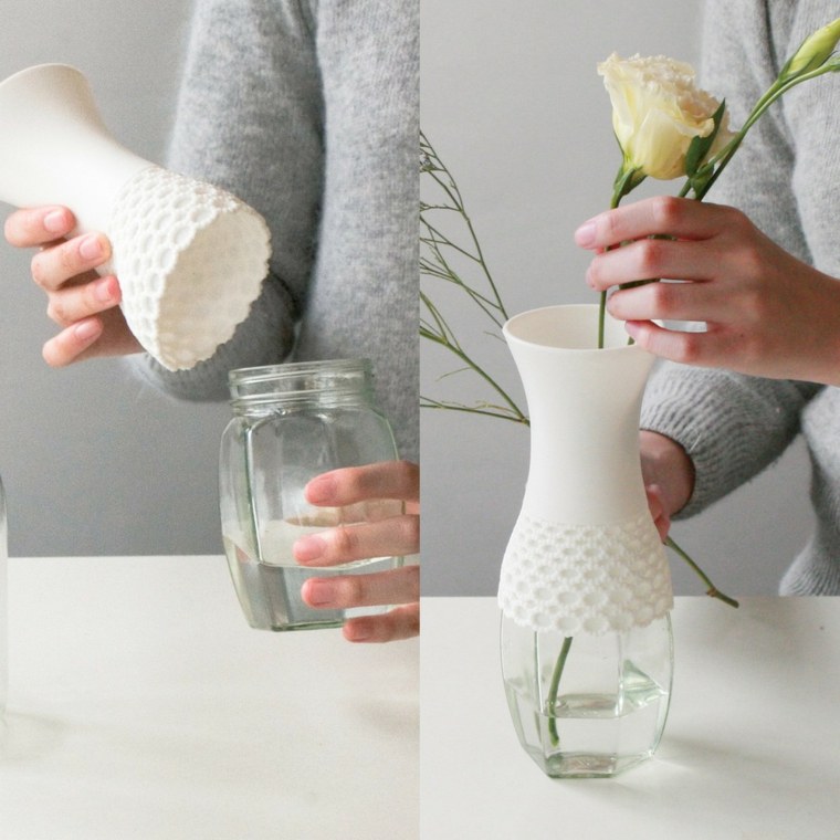 lace vase design astucieux original