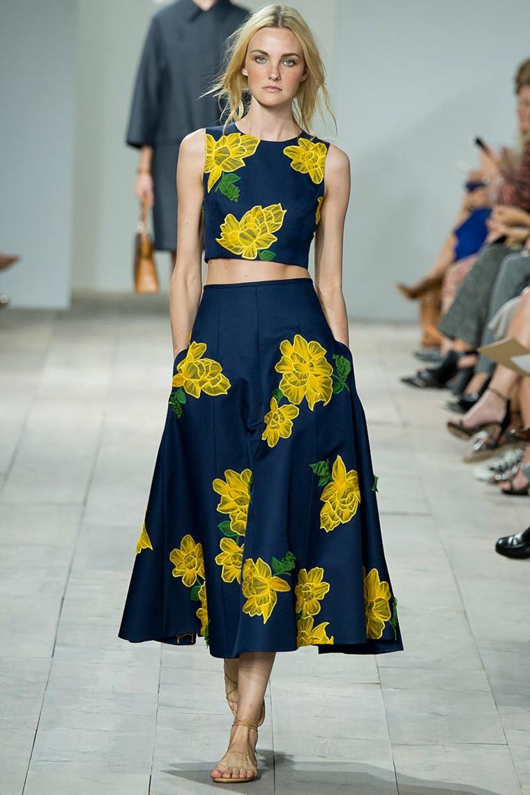 top et jupe motif floral tendance mode femme designer michael kors 