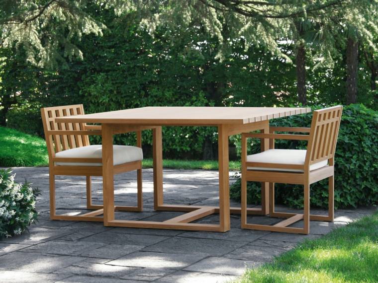 table de jardin en bois chaise de jardin coussin teck