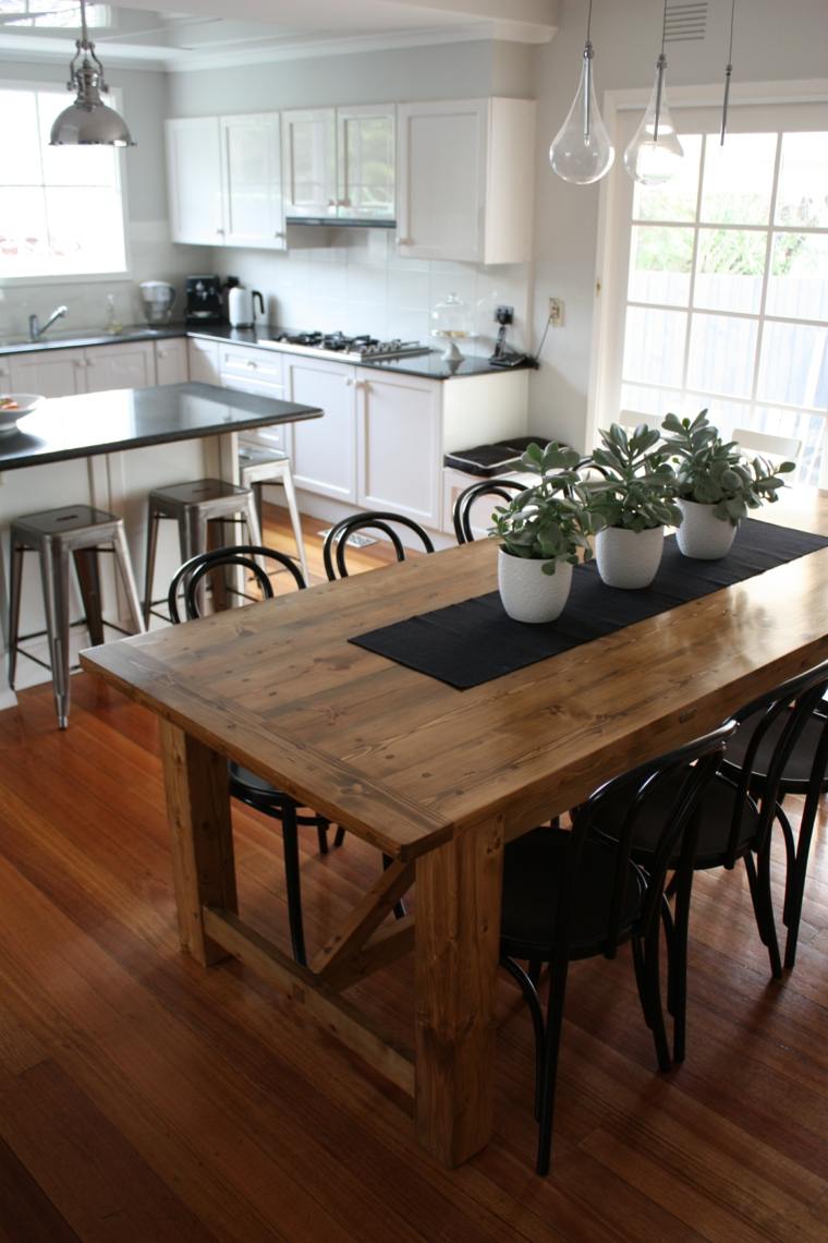 chaise de salle à manger noir table à manger bois design industriel
