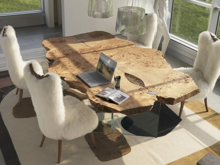 table de salle à manger en bois contemporaine Bizzotto