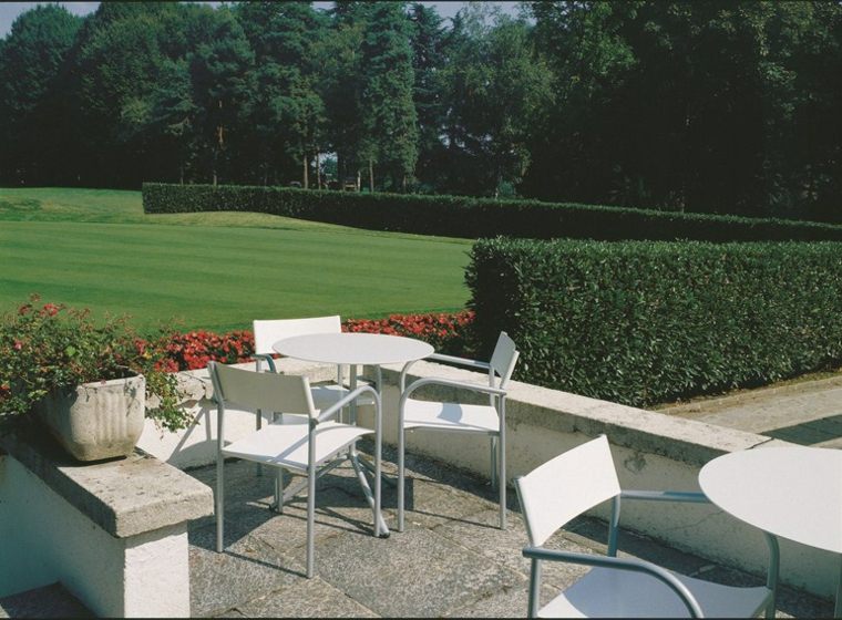 salon de jardin chaise de jardin table de jardin blanche espresso-ydf