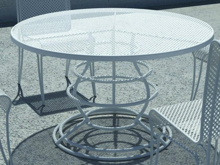 table extérieure blanche design 