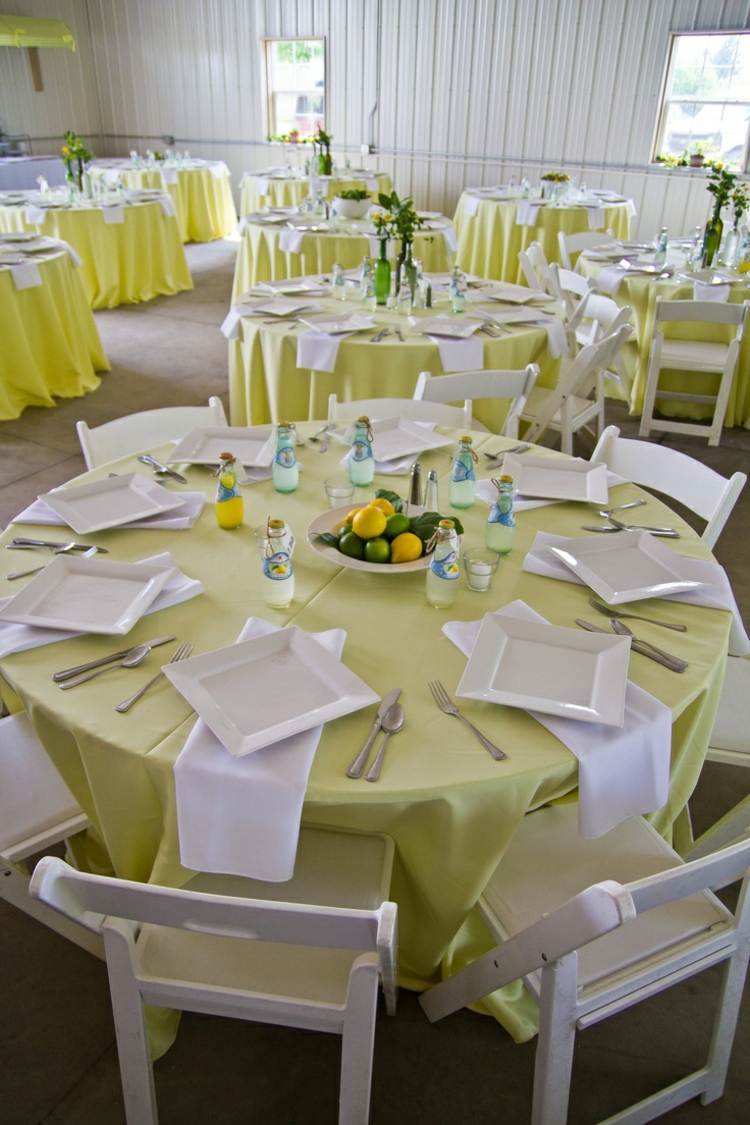 table mariage deco vert blanc
