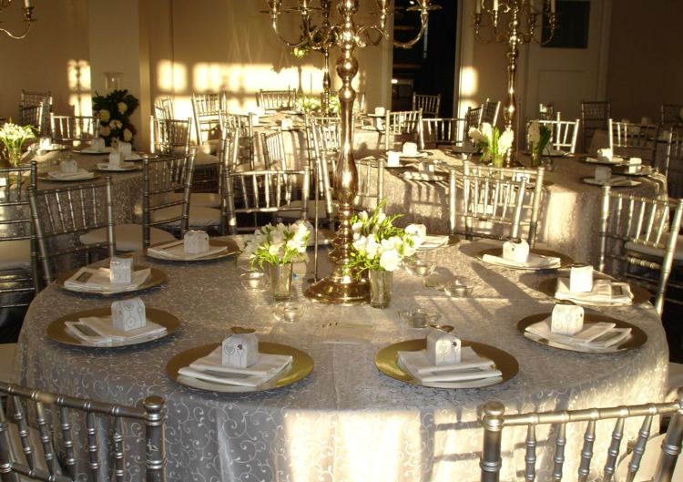 table mariage elegant argent