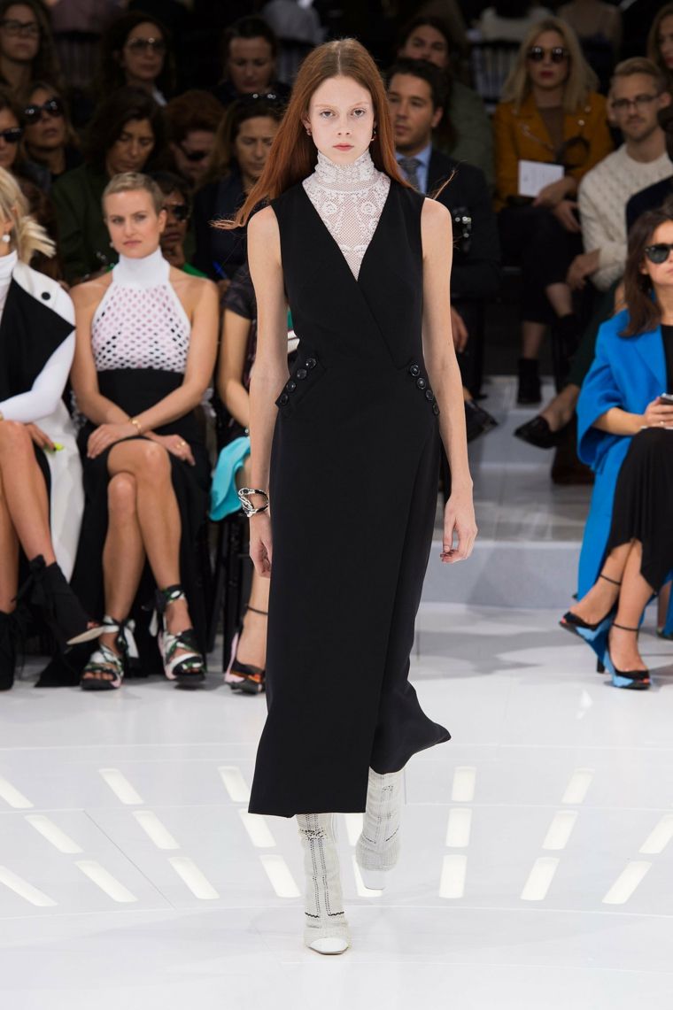 tendances mode printemps été 2015 longue robe noire christian dior haute couture