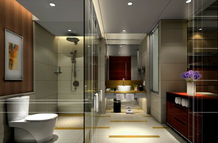 aménager salle de bain toilette wc design moderne 