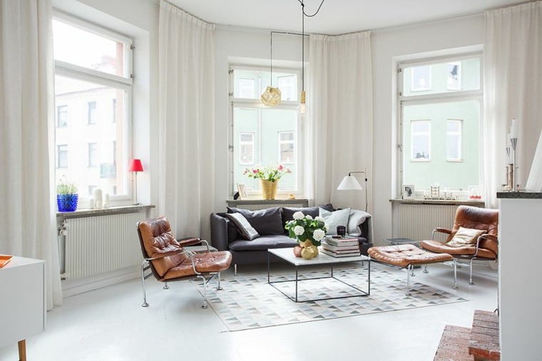 meubles scandinaves salons en cuir