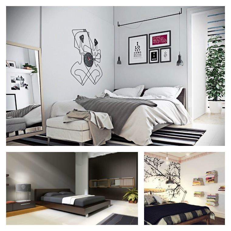 décorations de chambre moderne noir et blanc