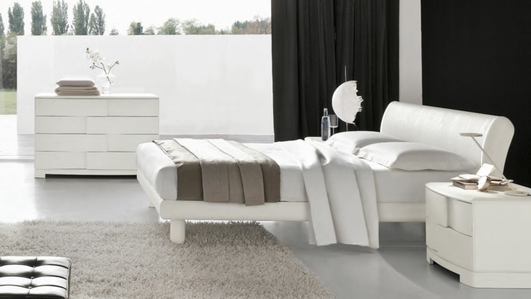 décoration blanc et noir design de chambres