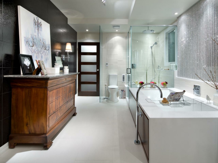 idée couleur salle de bain design blanche