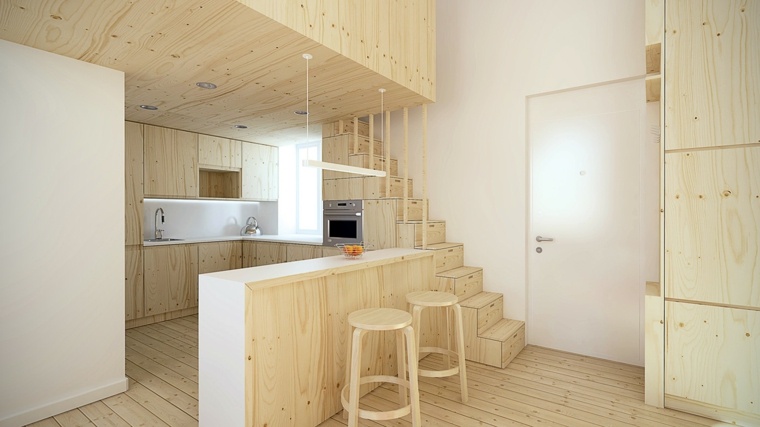 cuisine idée aménagement petit appartement design  Adrian Iancu
