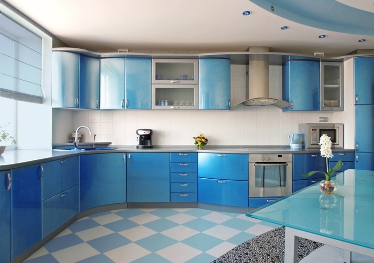cuisine bleue design moderne