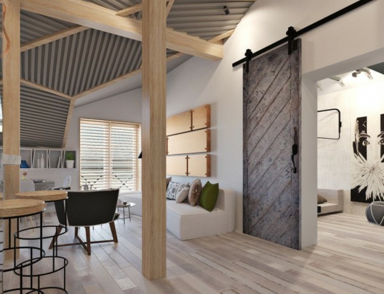 aménagement studio salon séjour canapé de salon table en bois design