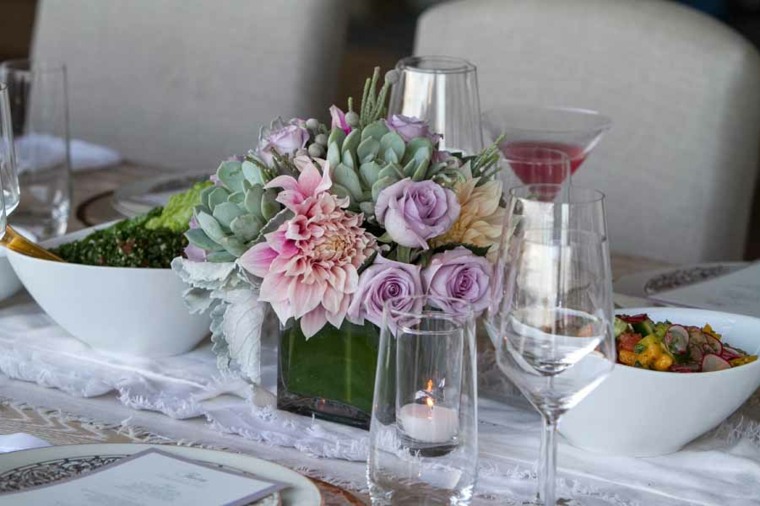 déco originale de table fleurs pour mariage