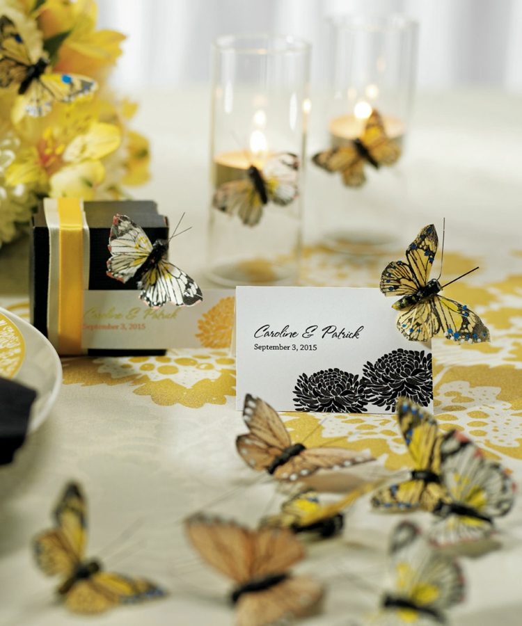 décoration de table ete papillons