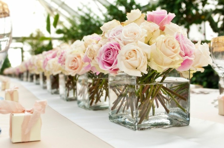 decoration de table mariage fleurs