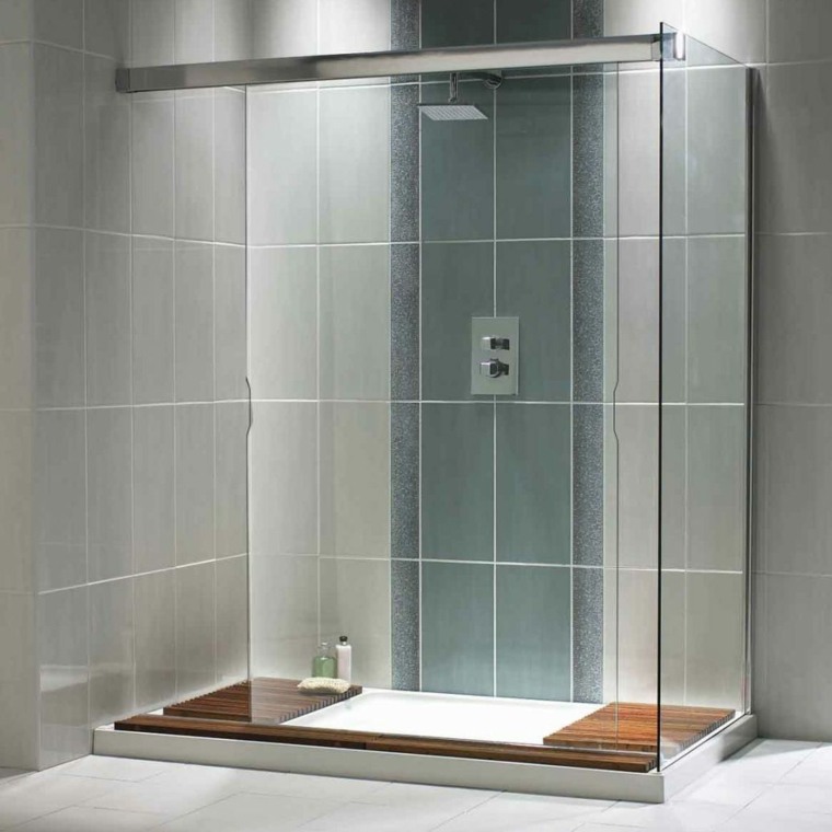 douche italienne salle de bain aménagement cabine douche idée 