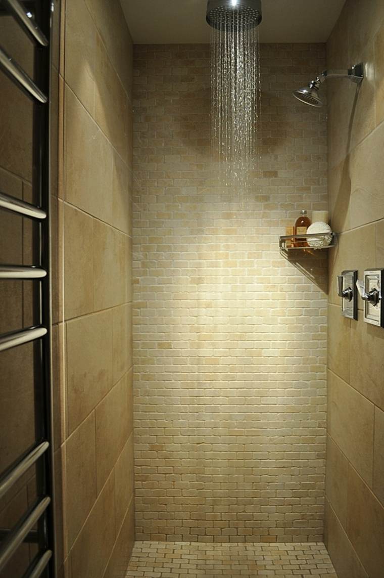 salle de bain intérieur beige douche cabine 