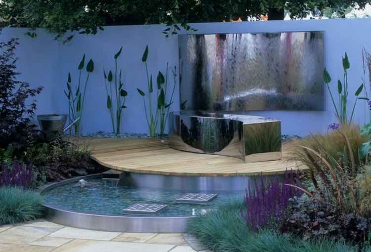 fontaine jardin design contemporain