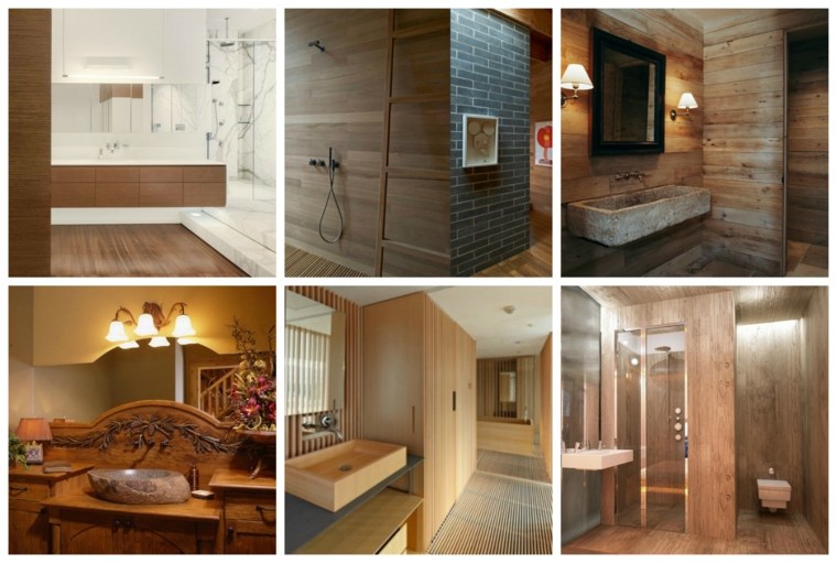 salle de bain bois carrelage bois parquet meuble salle de bain en bois