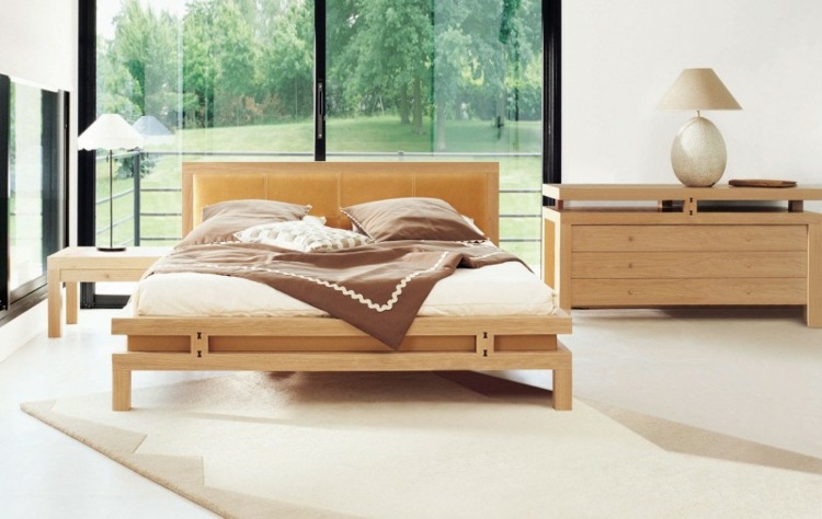 idée chambre à coucher meubles bois