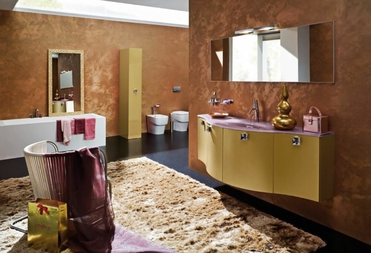 meuble salle de bain colore design