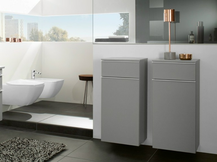 meuble salle de bain design gris Villeroy & Boch
