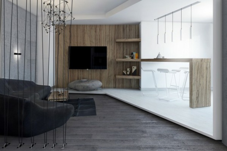 aménager petit espace design  timothy vishnjakov design minimaliste canapé