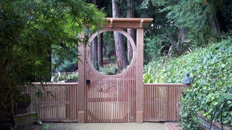 porte de jardin bois asiatique