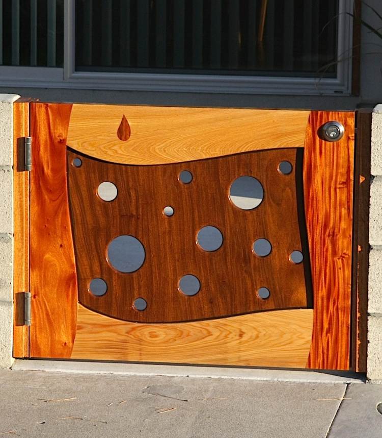 porte de jardin en bois design