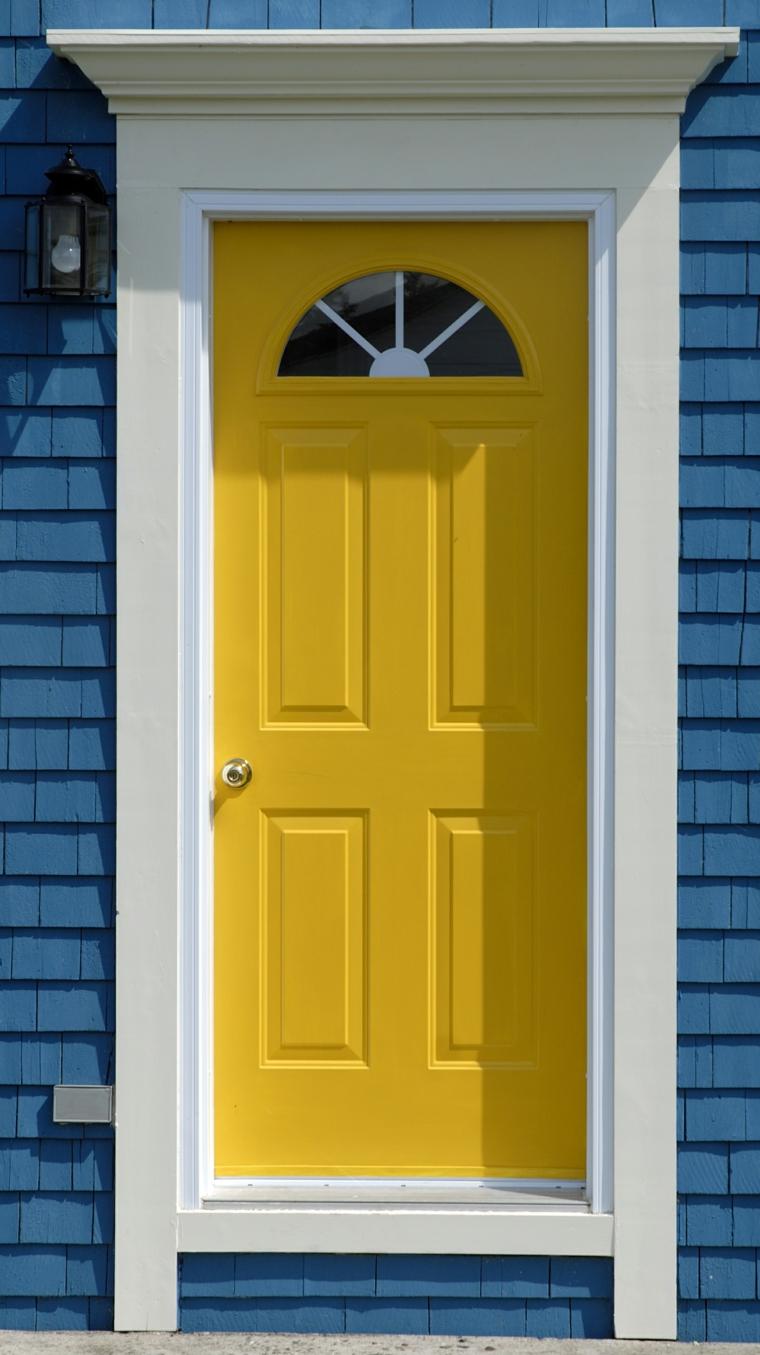 déco jaune portes d'entrée modernes