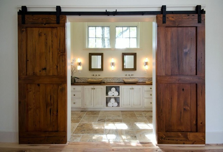 Portes en bois magnifique design salle de bain meuble bois blanc