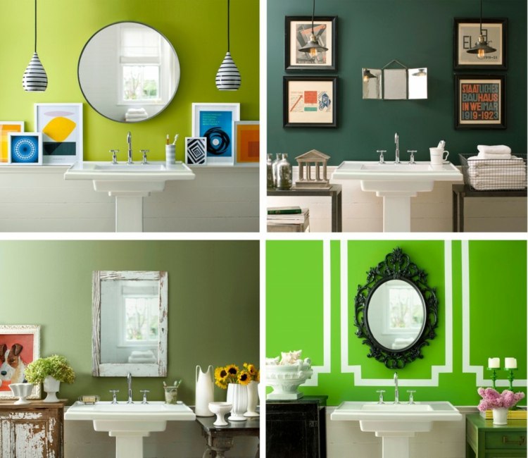 salle de bain coloree moderne
