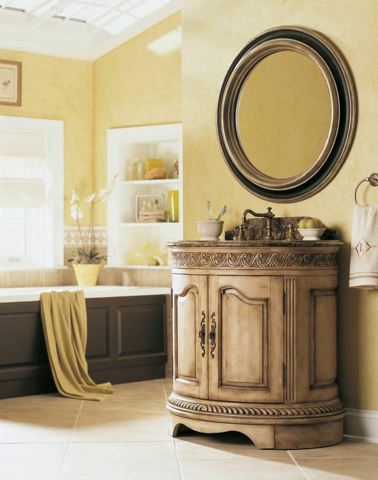 couleur salle de bains mobilier en bois