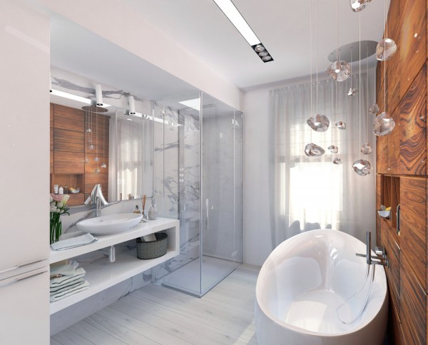 aménager salle de bain design de luxe moderne 