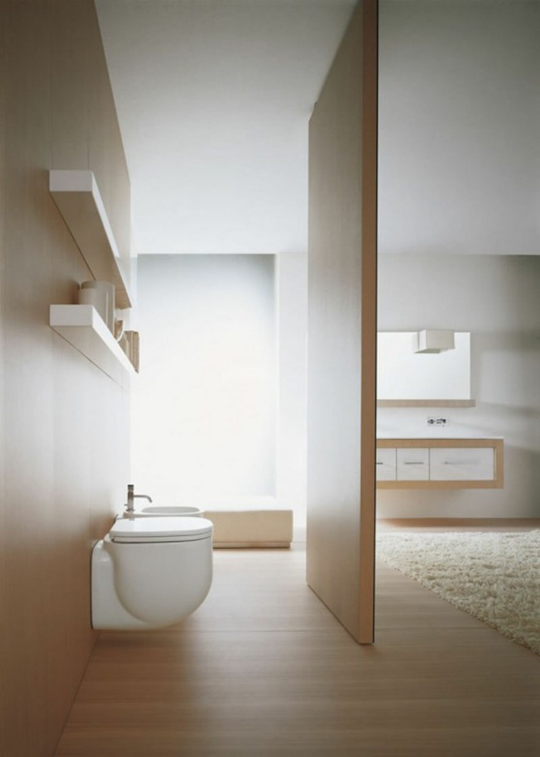 salle de bain minimaliste style bois moderne design