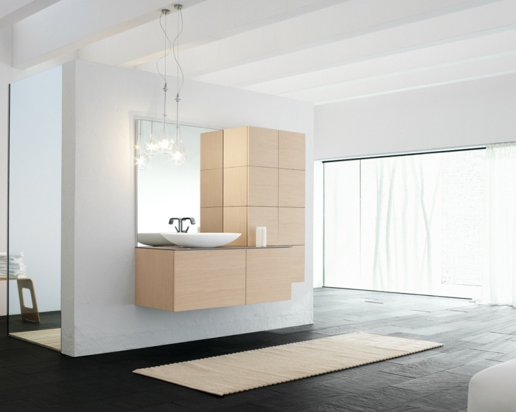 salle de bain italienne meubles bois