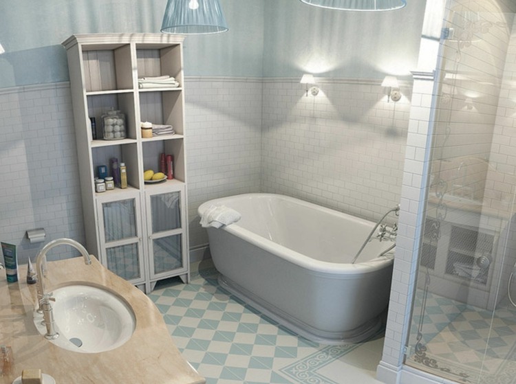 salle de bain style vintage italien