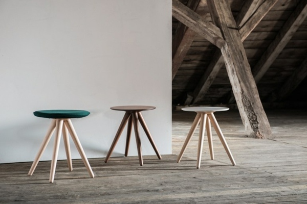 tabourets bois table chevet LINA design d.o.o