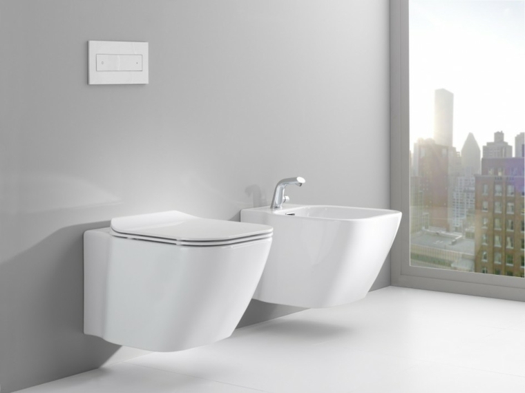 toilette confort wc design blanche moderne