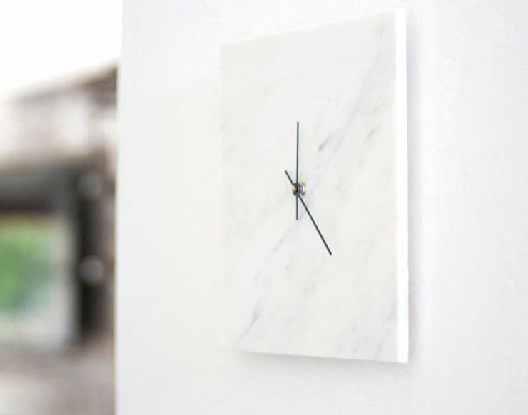 DIY horloge murale marbre