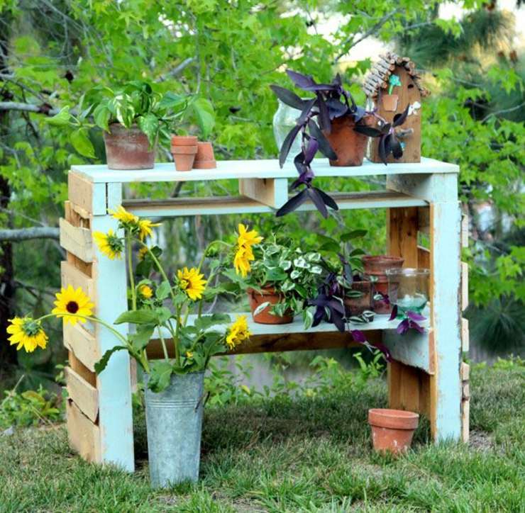 DIY jardin banc plantes