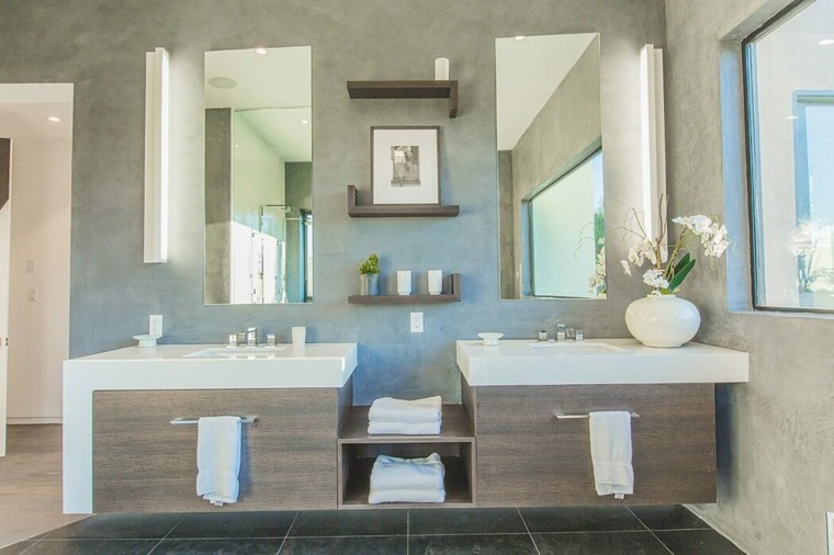 idée déco salle de bain moderne fleurs mansfield ave apel design